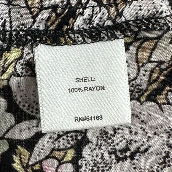 Vicky Tiel Tiered Mixed Floral Print Smocked Dress Sz 3X  Boho Cottage Prairie - Picture 9 of 9
